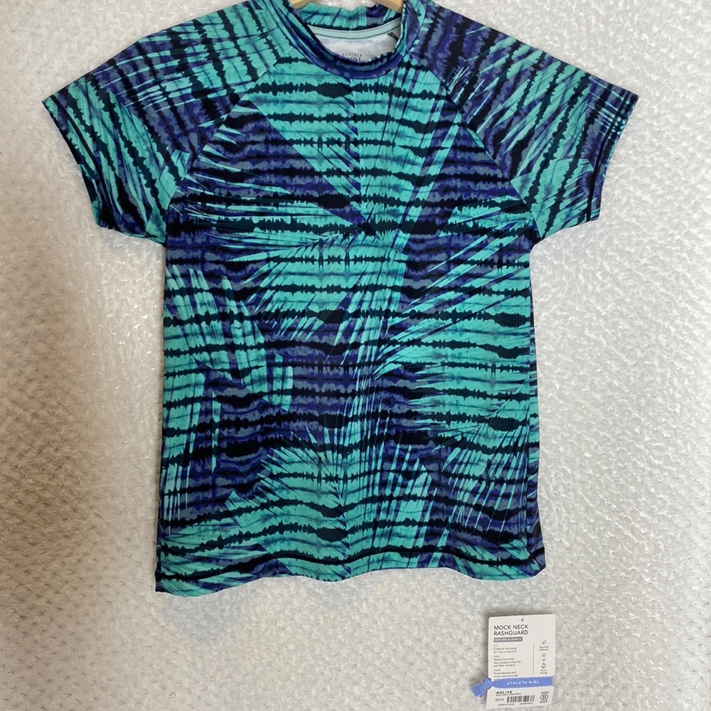 Athleta girl mock neck rashguard top